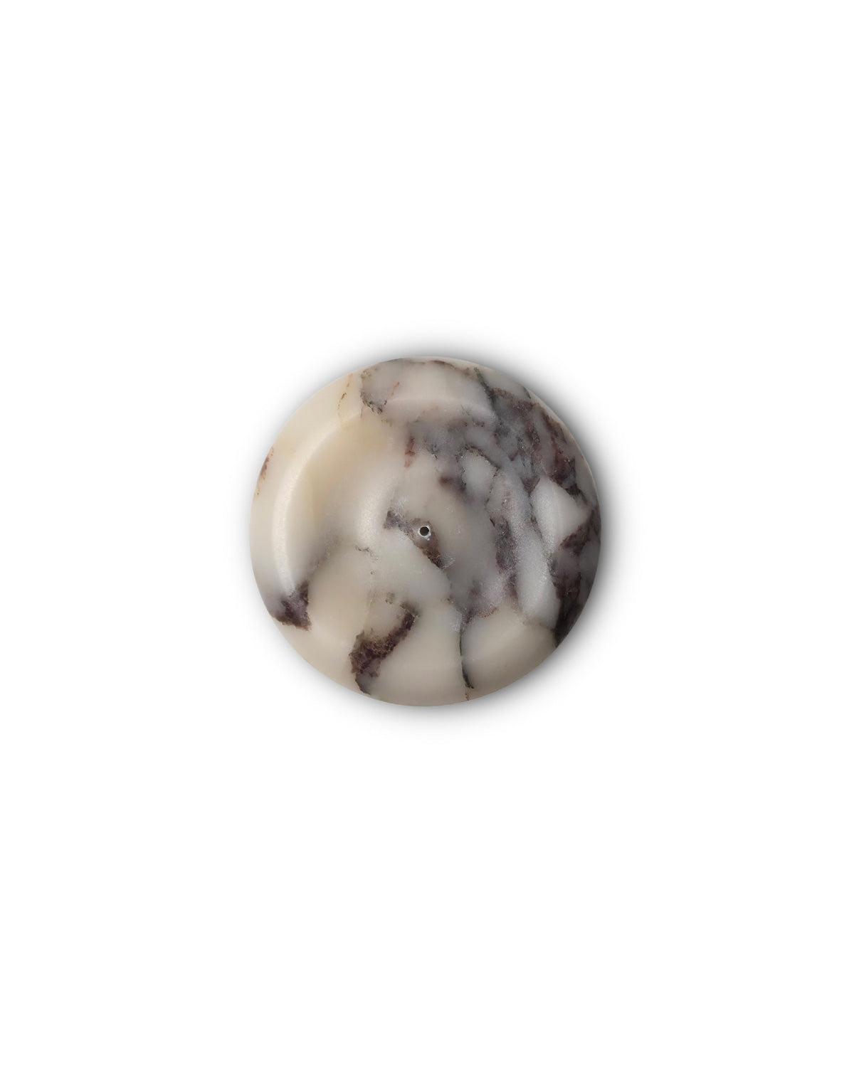 Top view of Aura Incense Holder showcasing marble veining