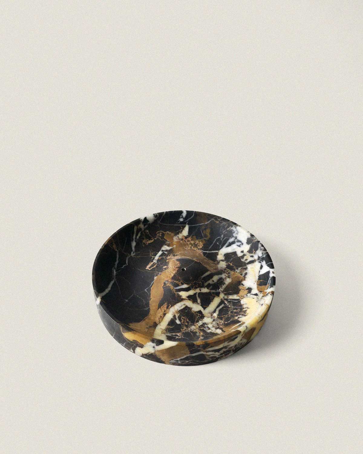 Black marble incense burner