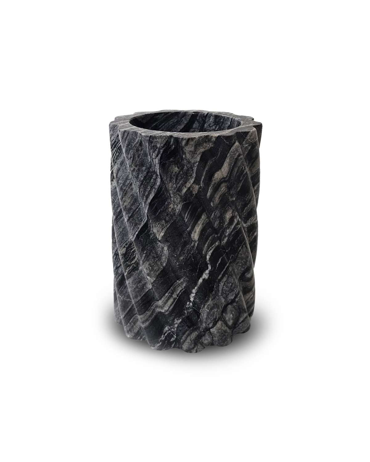 Black Marble Vase Decor Accents