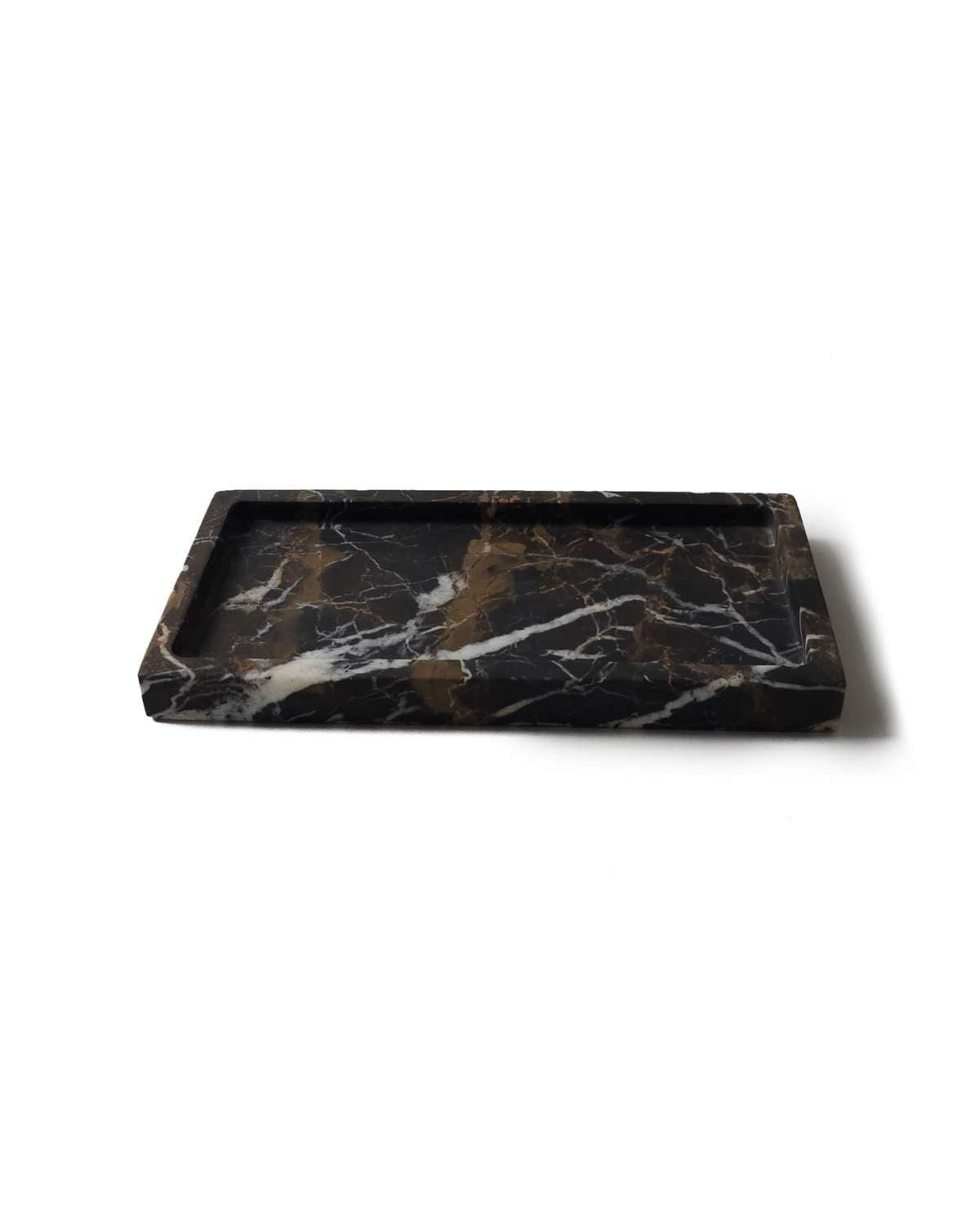 Black Rectangular Marble Tray