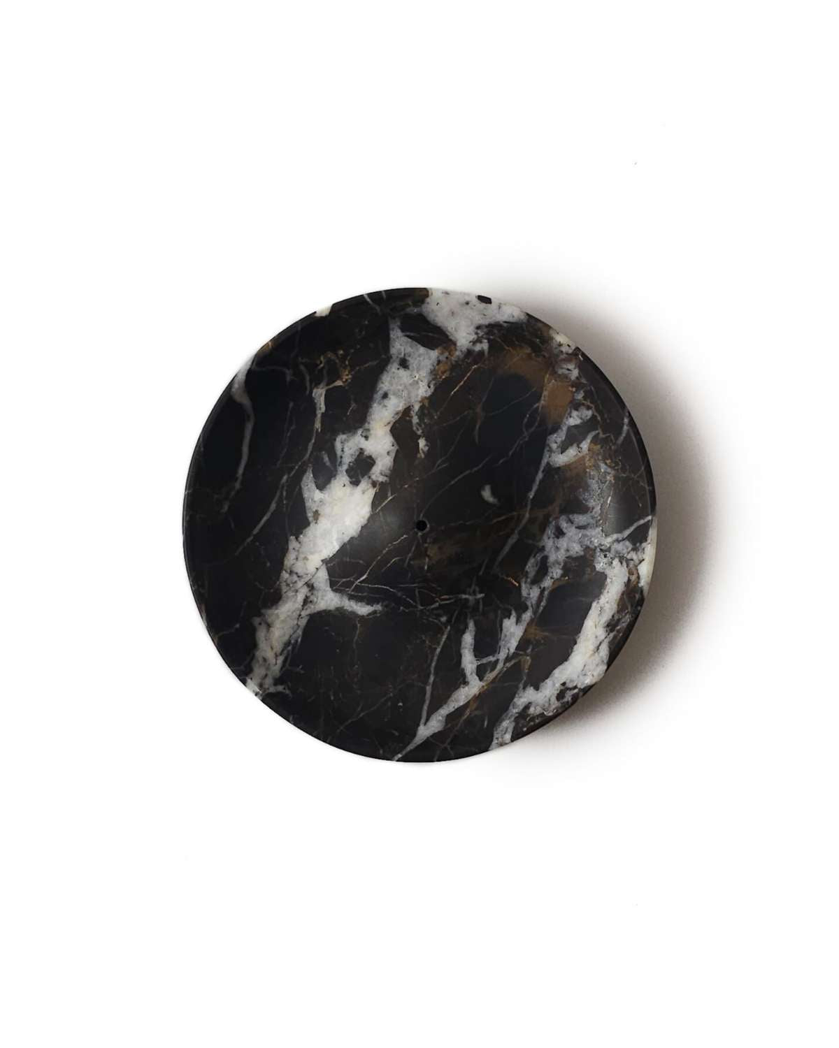 Black Marble Incense Burner Accent