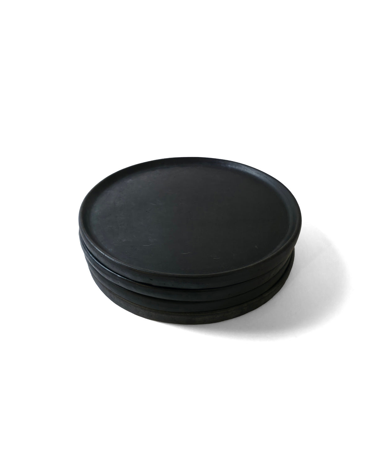 Oaxacan black clay dinner plate set of 4