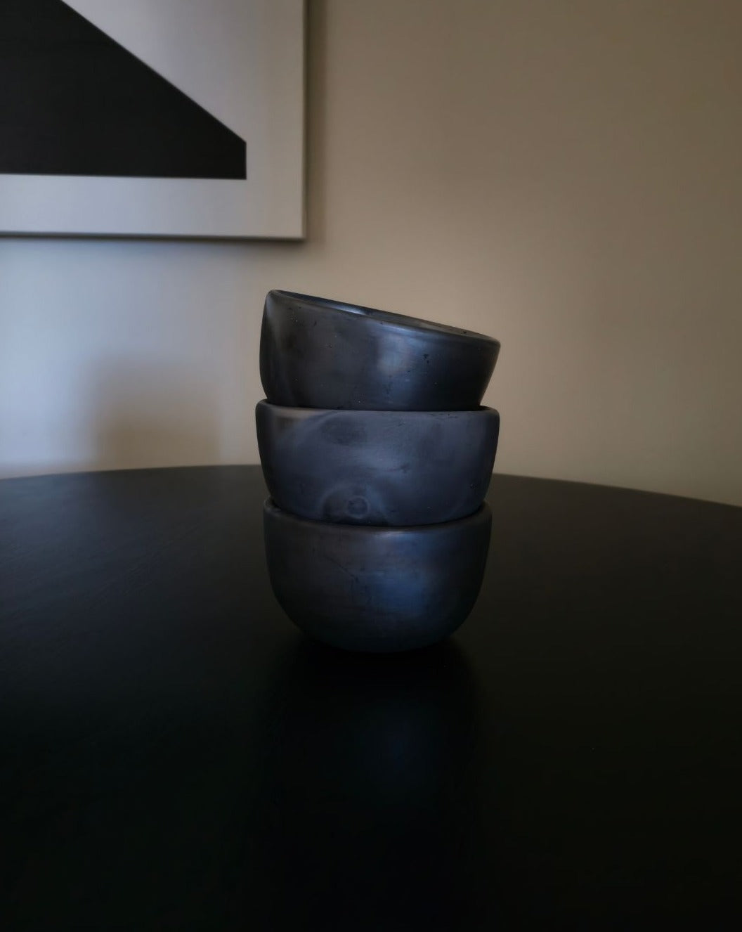 Oaxaca Black Clay Pottery Bowl