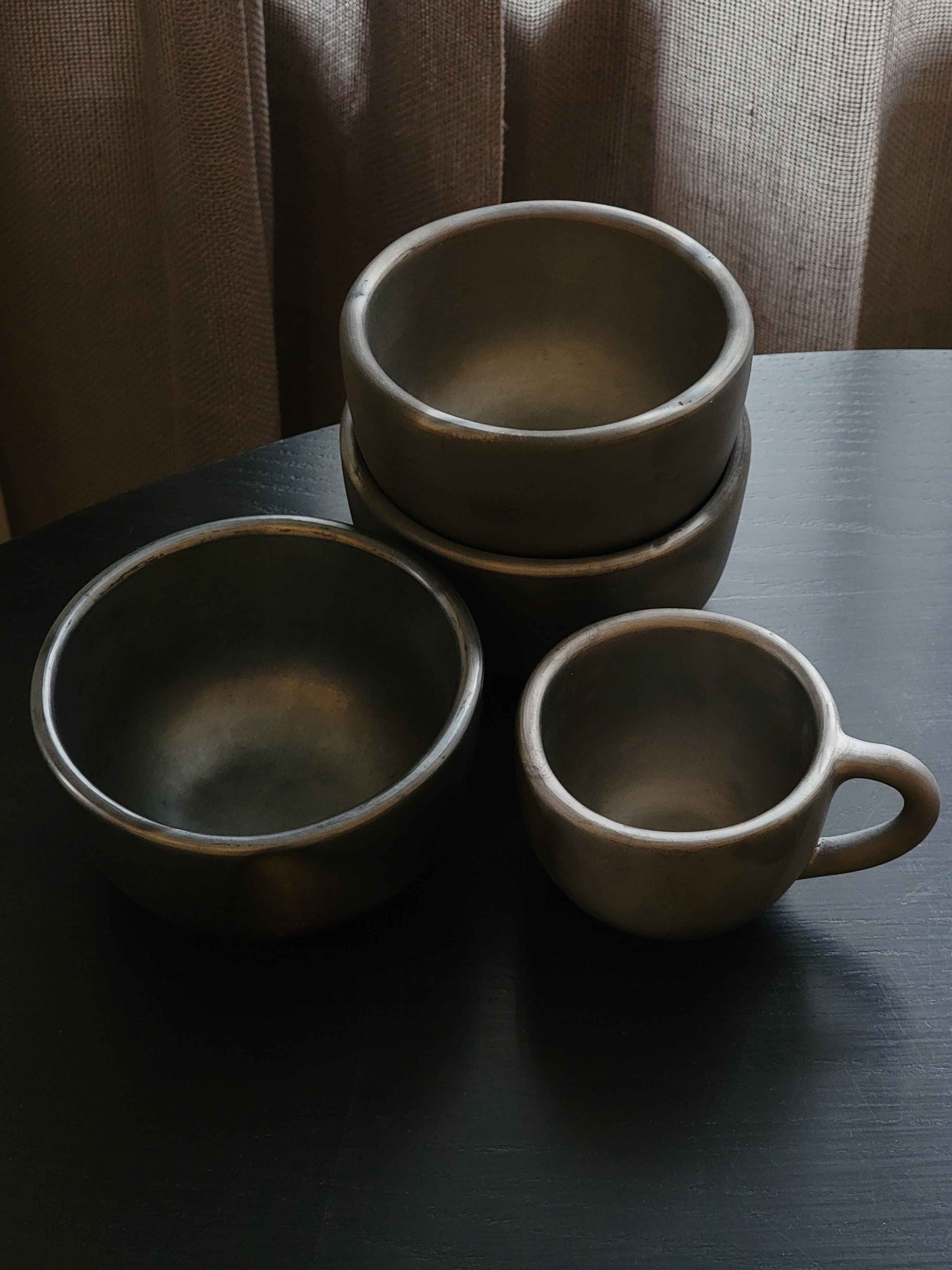 Oaxacan Pottery Coffee Cup Dinnerware Barro Negro
