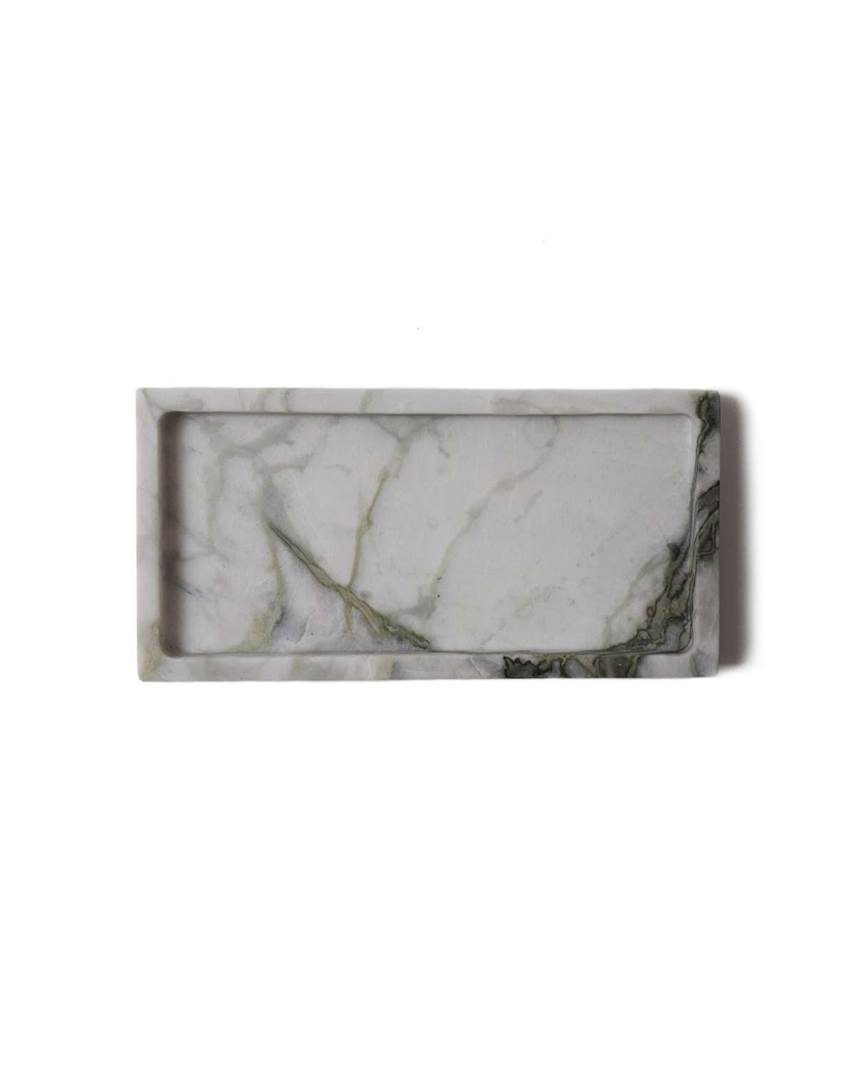 Rectangular Calacatta Turquoise Marble Tray