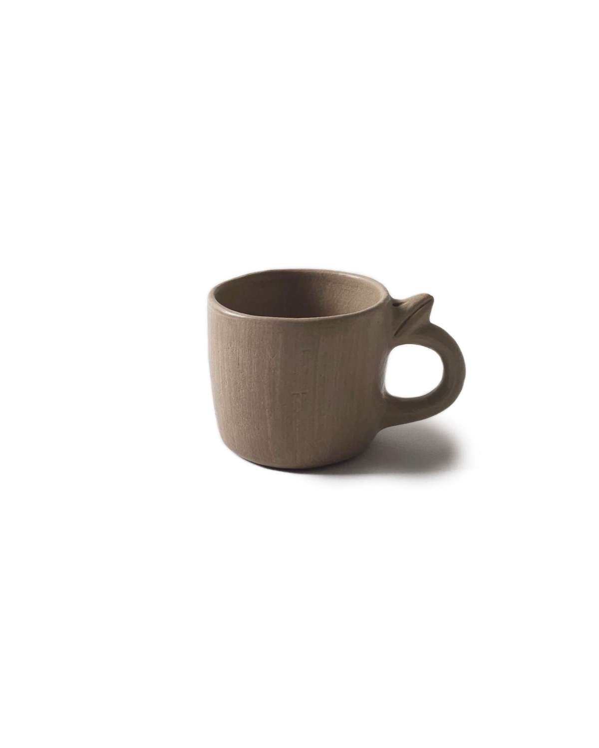 Taupe Cream Clay Coffee Cup