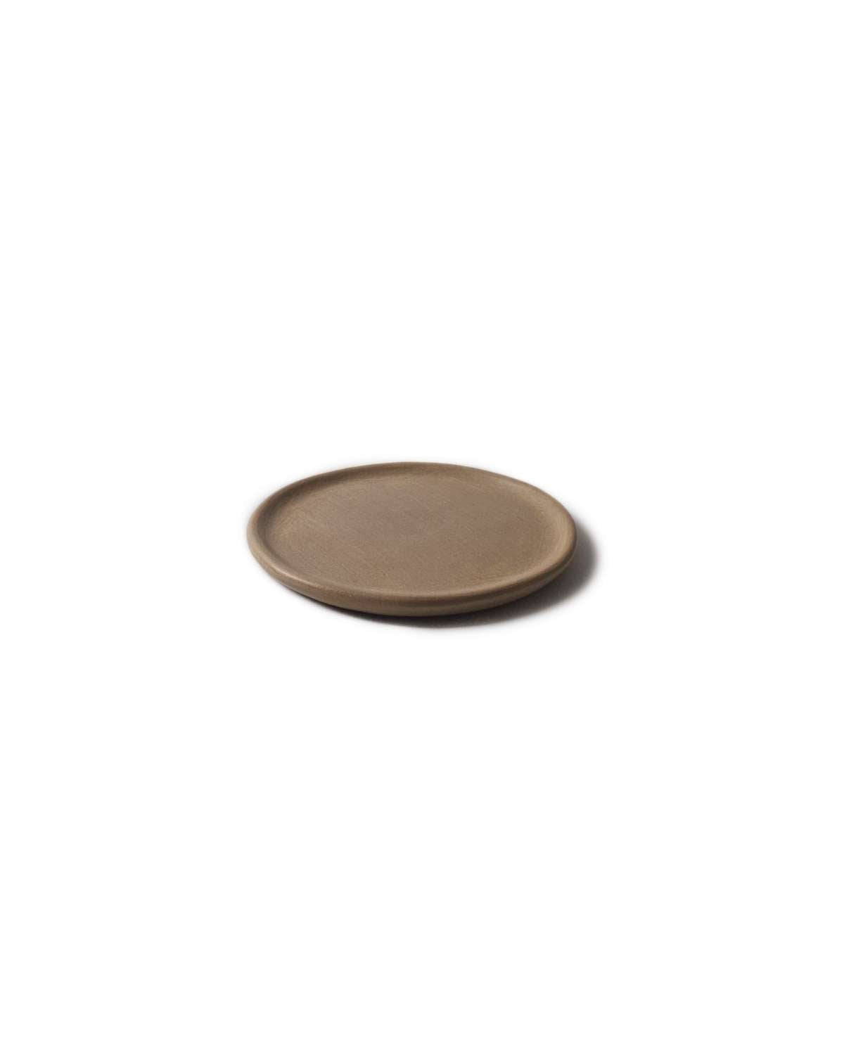 taupe cream clay appetizer plate