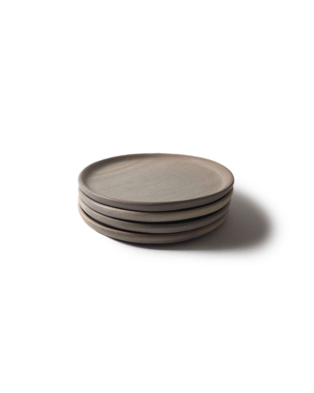 Taupe Cream Clay Salad Plate Set of 4
