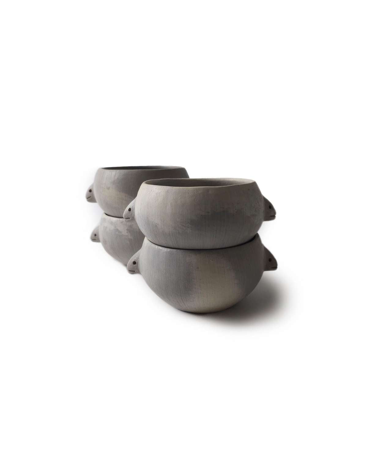 Taupe Cream Clay Soup Bowl Set of 4