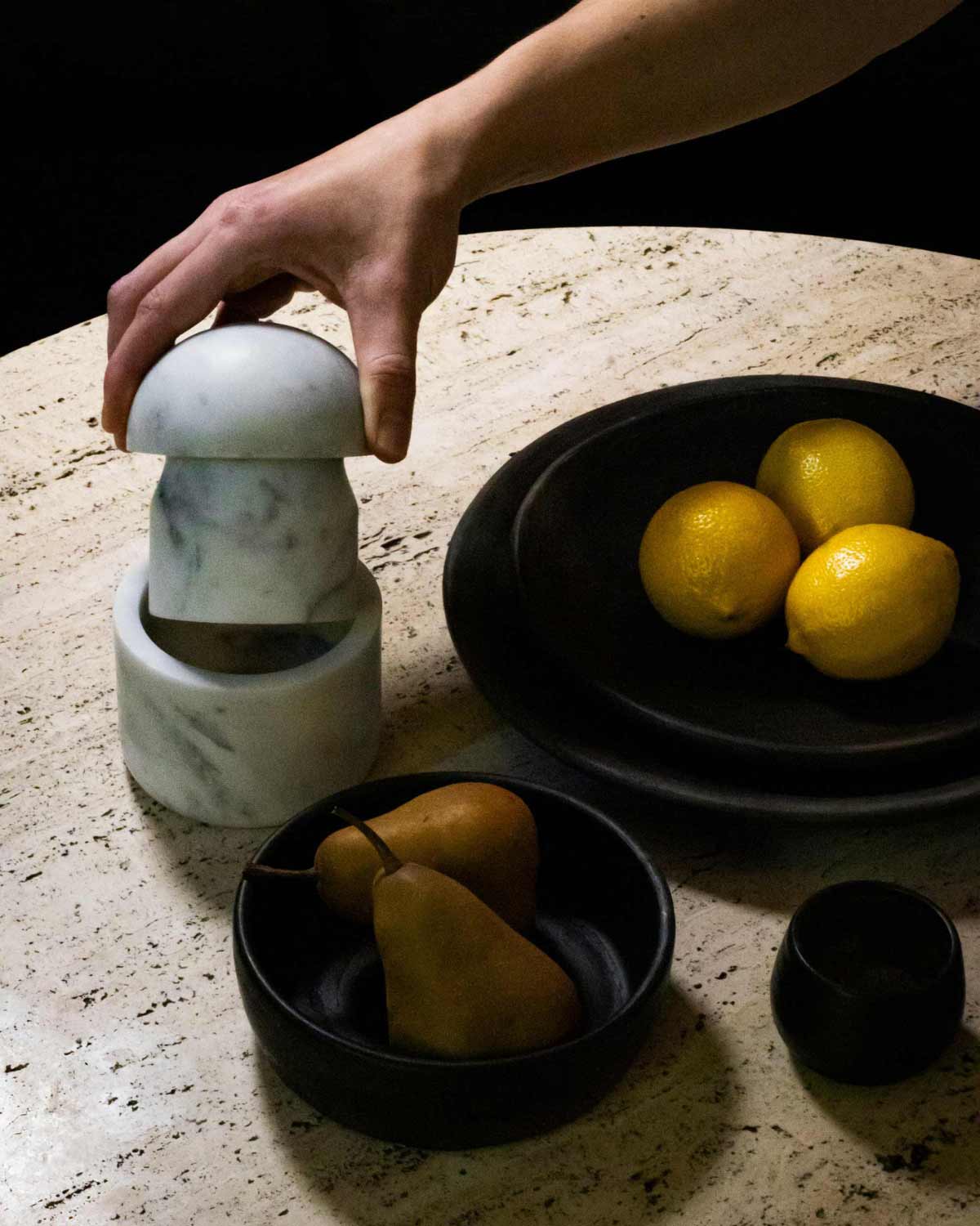 Marble Butter Bell Crock