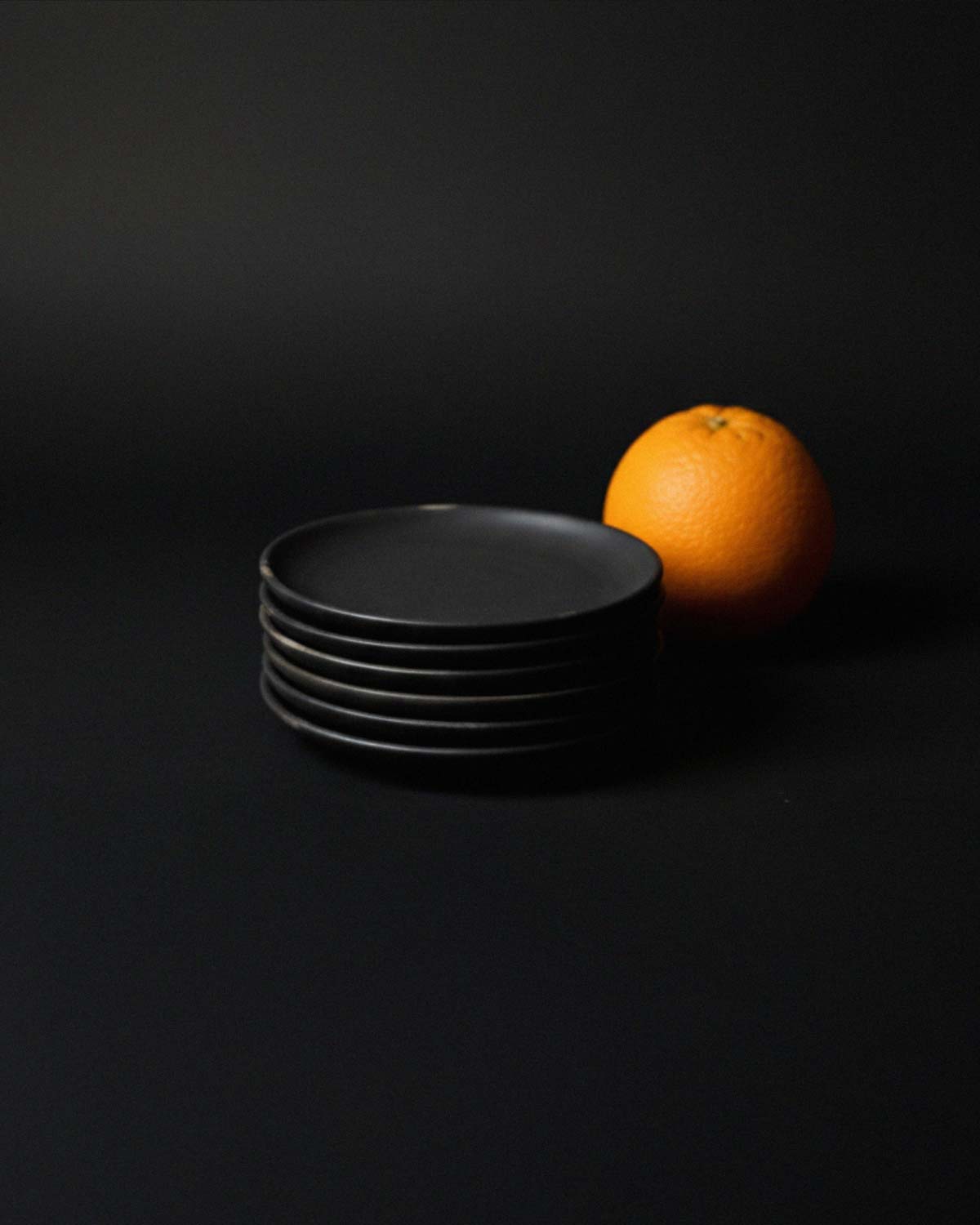 Black Clay Appetizer Plate