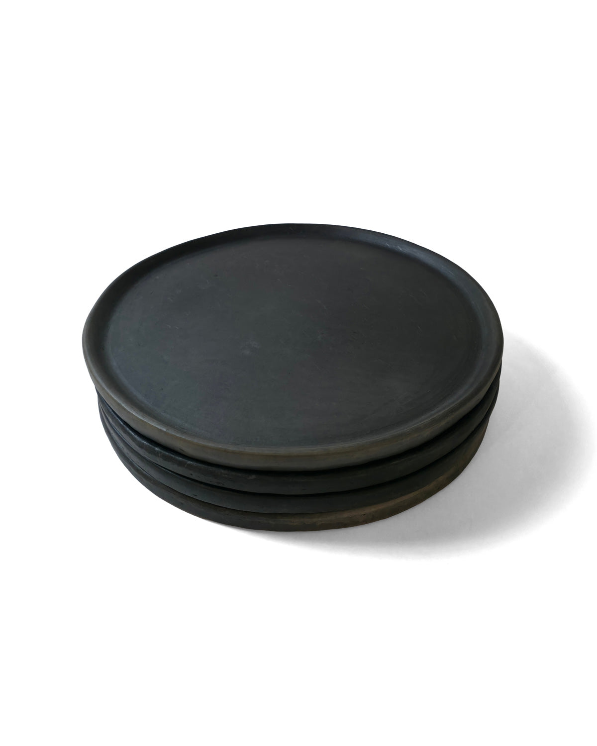 Oaxacan black clay serving platter set of 4