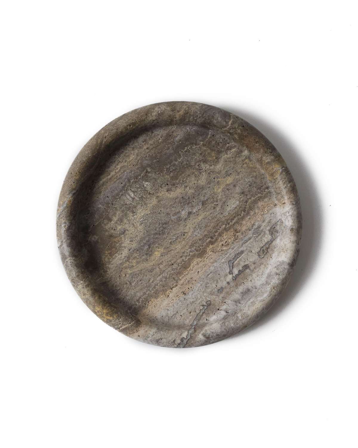 Round Travertine Tray 