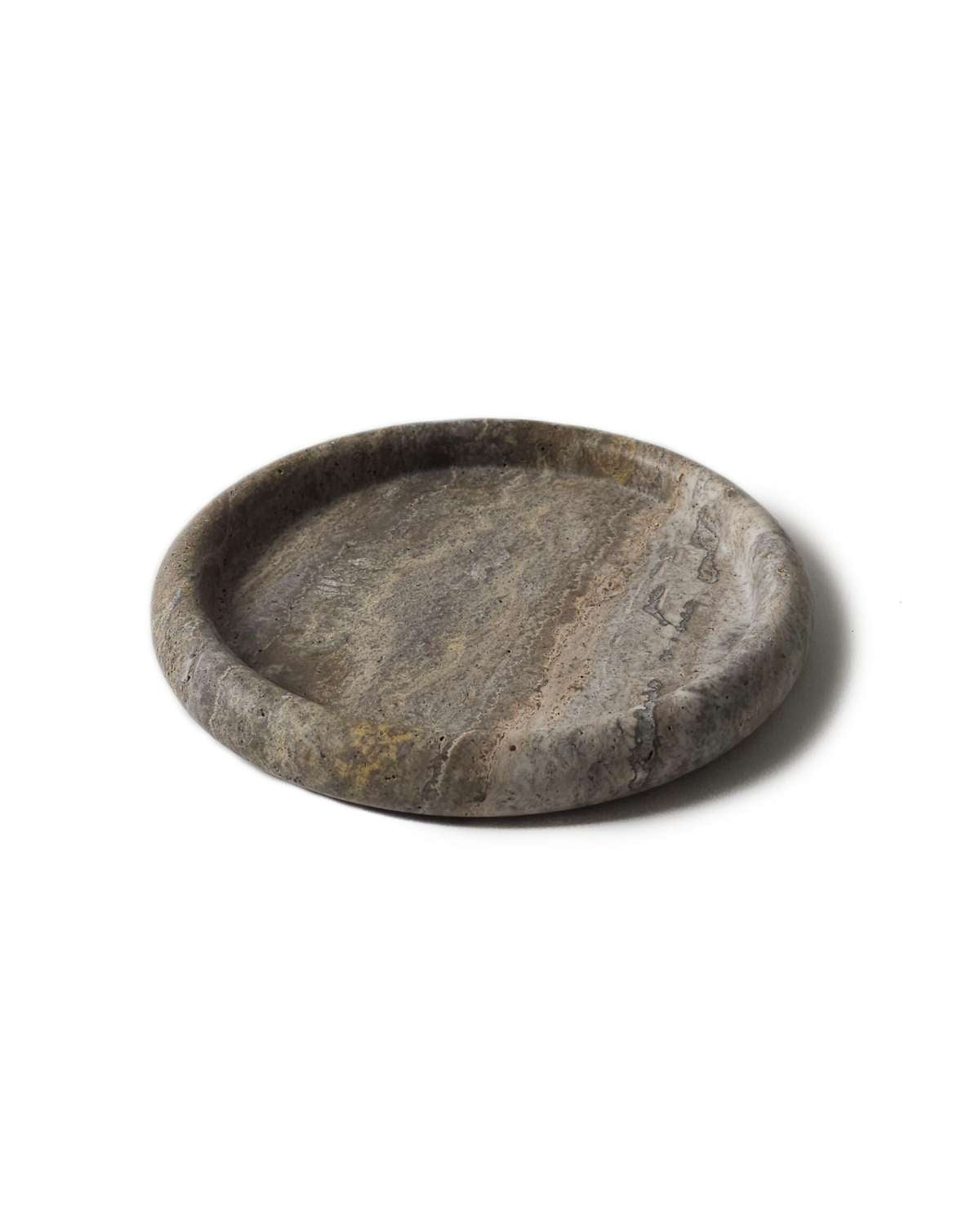 Round Travertine Tray 
